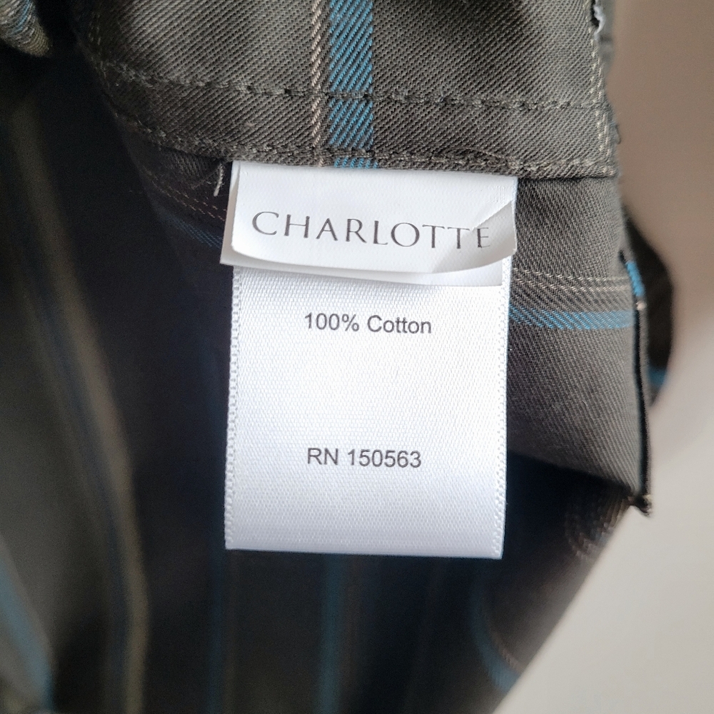 Hinson Wu Charlotte 3/4 Sleeve Variegated Satin Stripe Top Oregano Multi - Picture 7 of 7